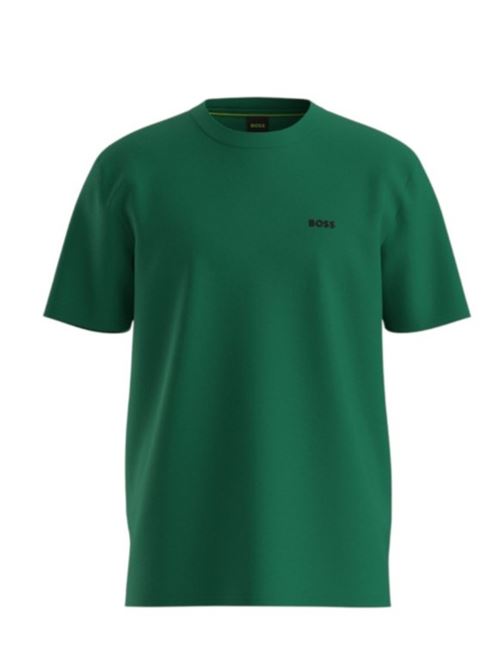 T-shirt in cotone elasticizzato con logo BOSS | 50506373 TEE.319